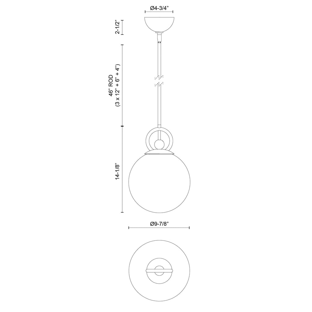 Fiore 10-in Pendant