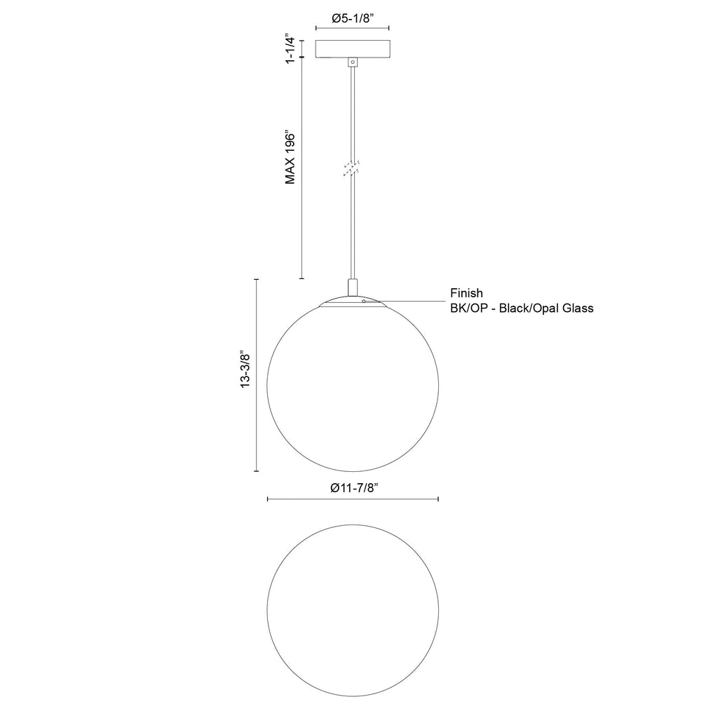 Marco 12-in (196-in Wire) LED Pendant