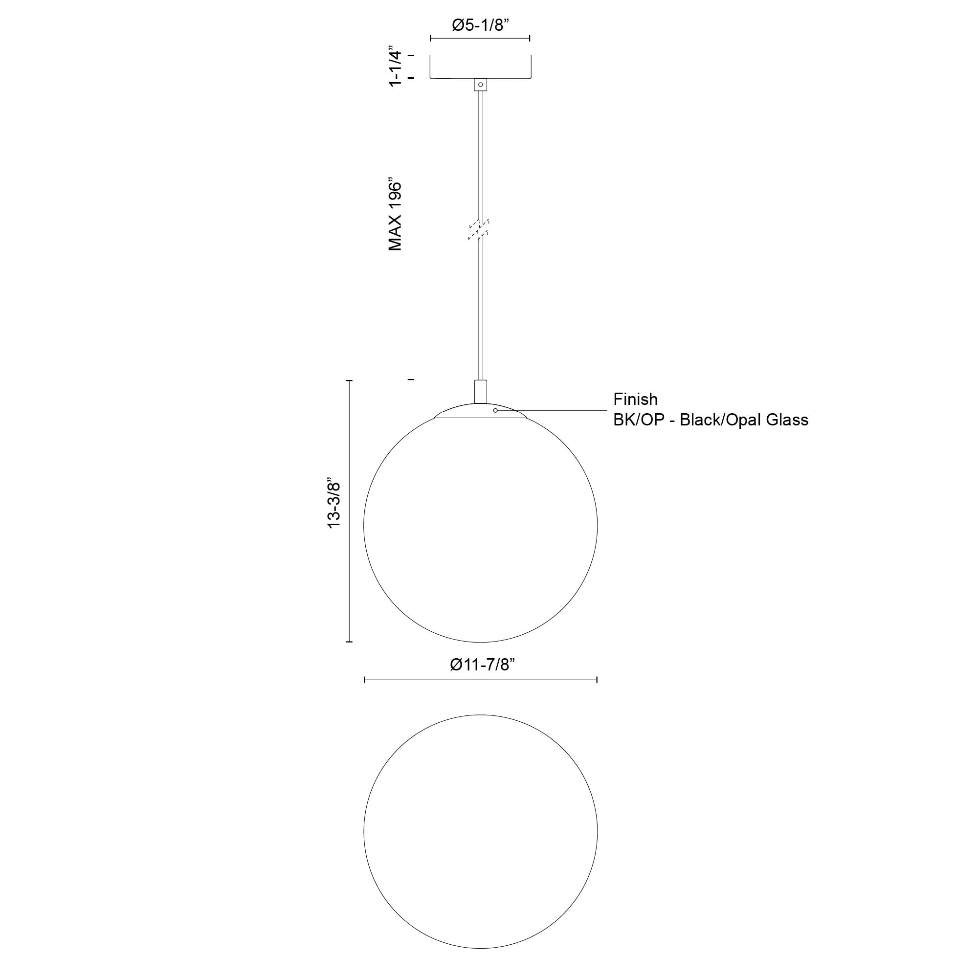 Marco 12-in (196-in Wire) LED Pendant