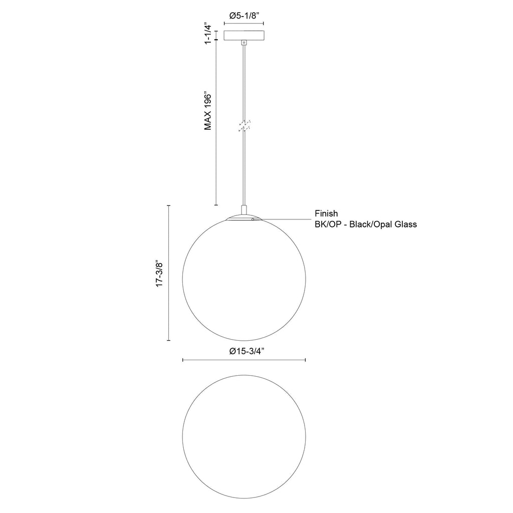Marco 16-in (196-in Wire) LED Pendant