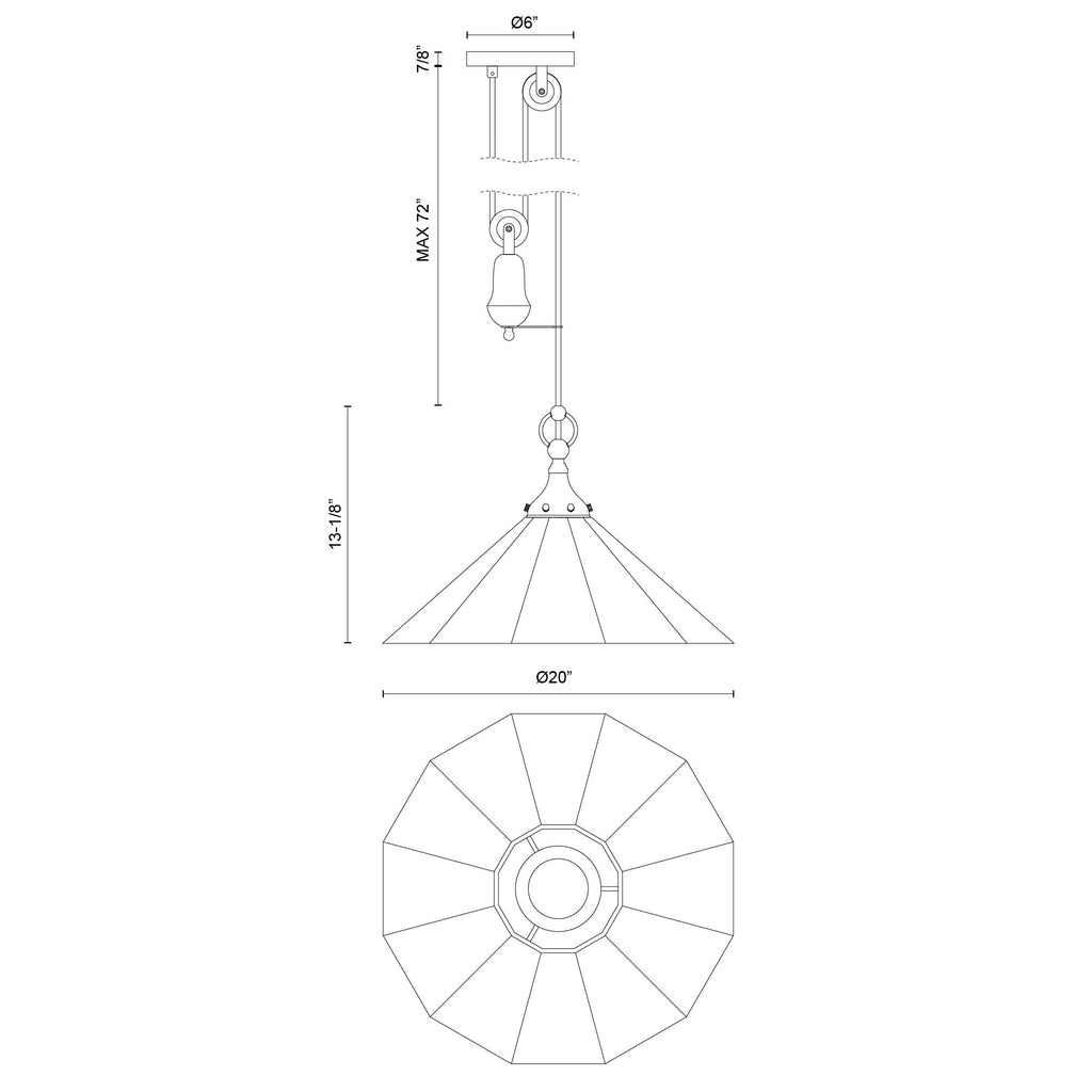Ellen 20-in Pendant