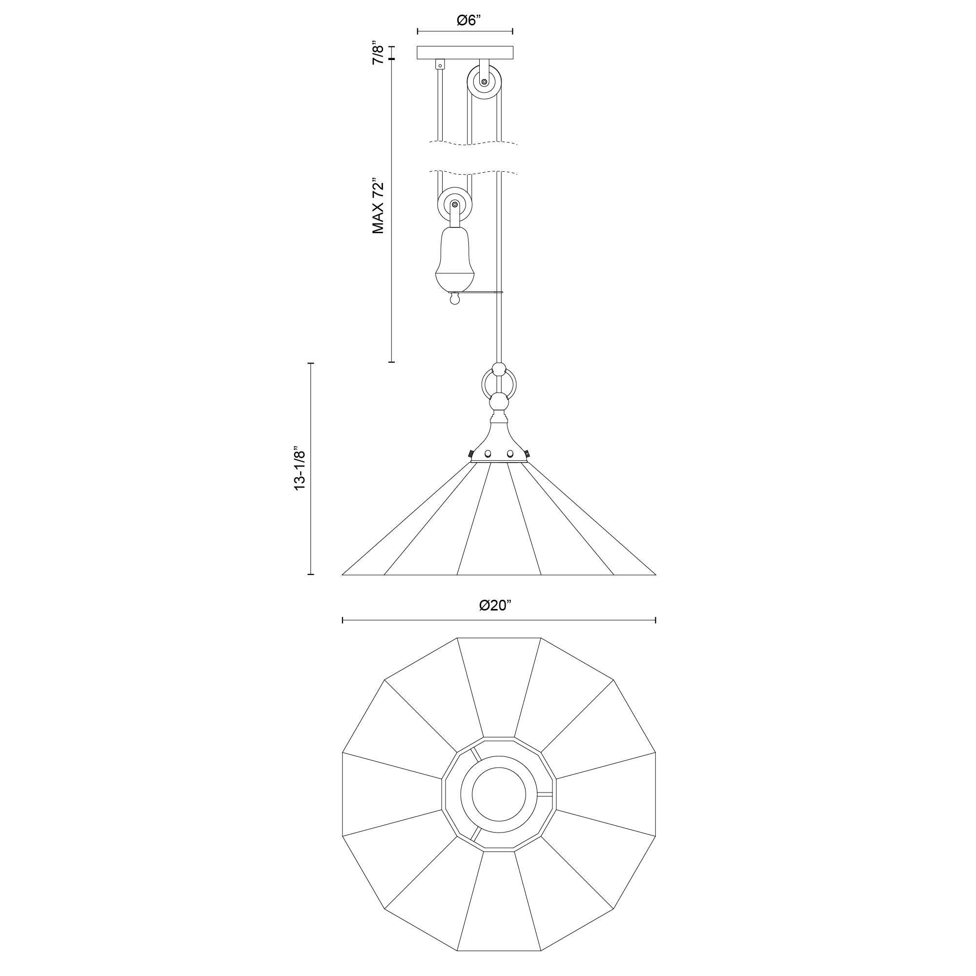 Ellen 20-in Pendant