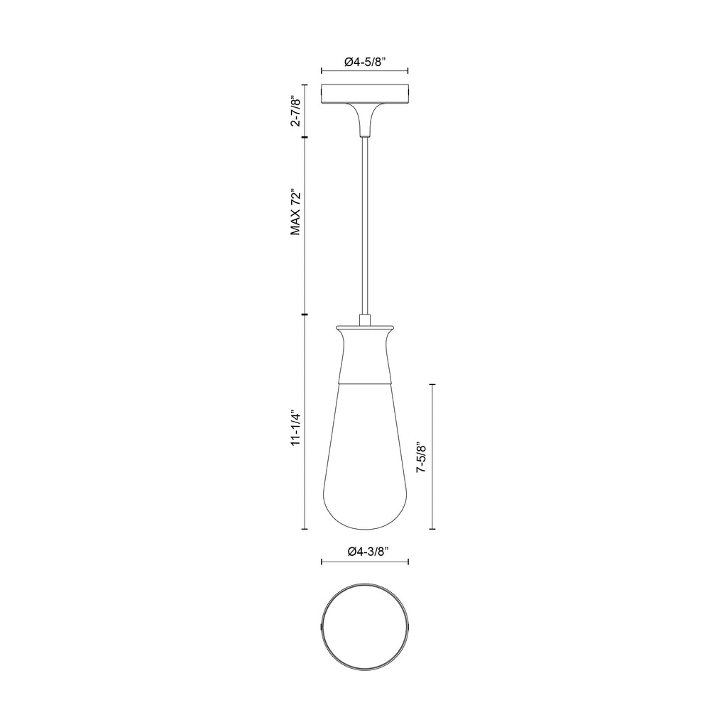 Marcel 4-in Pendant