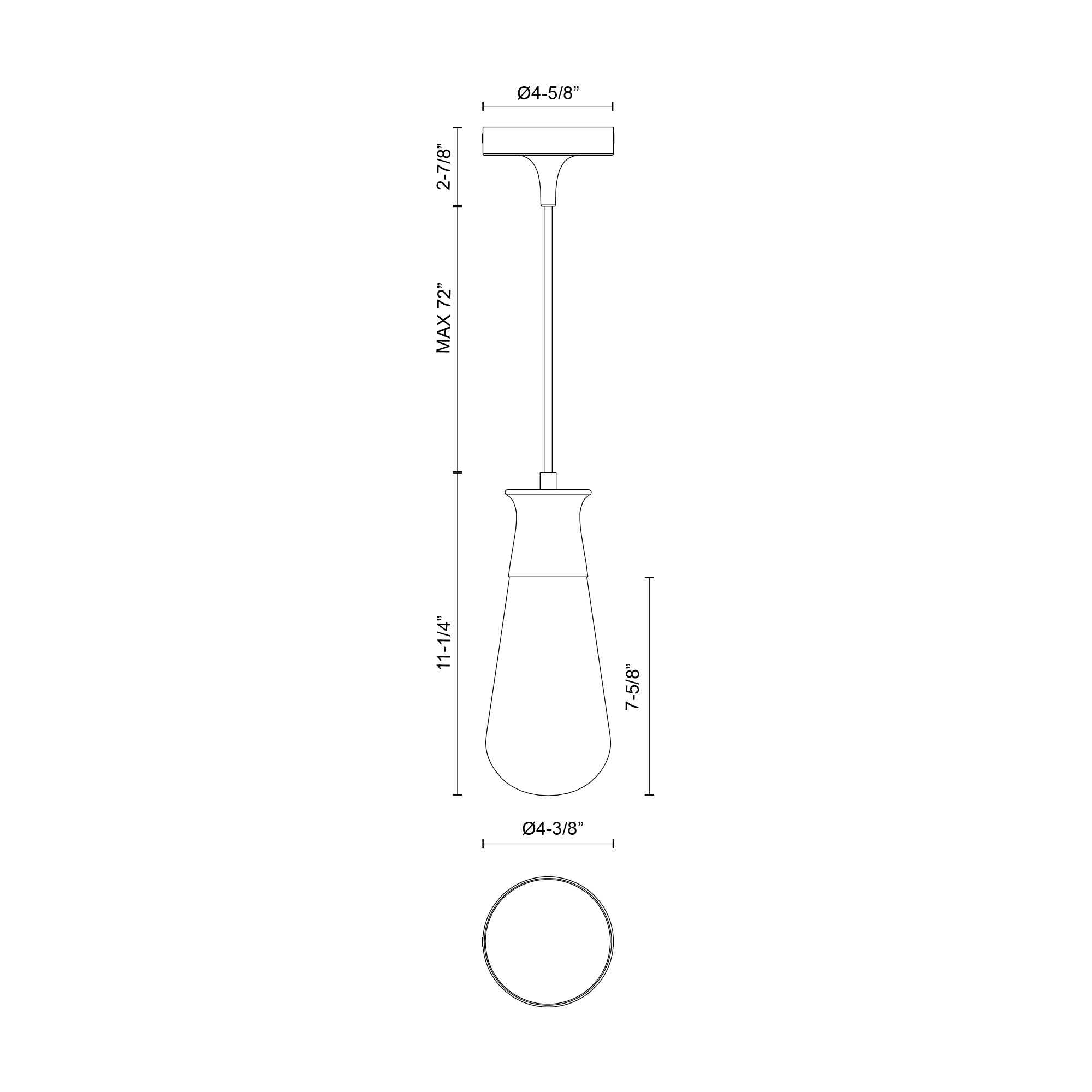 Marcel 4-in Pendant