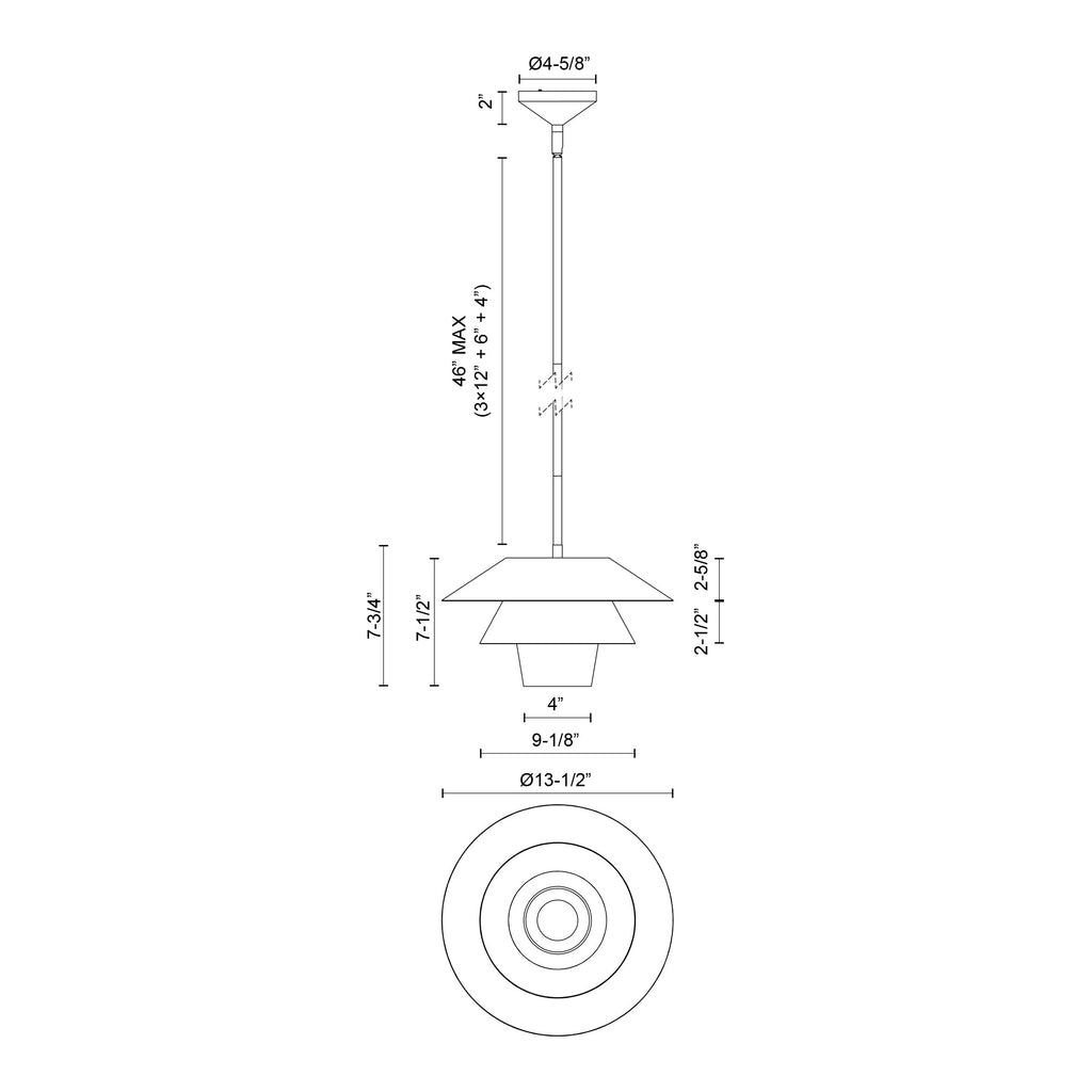 Tetsu 13-in Pendant