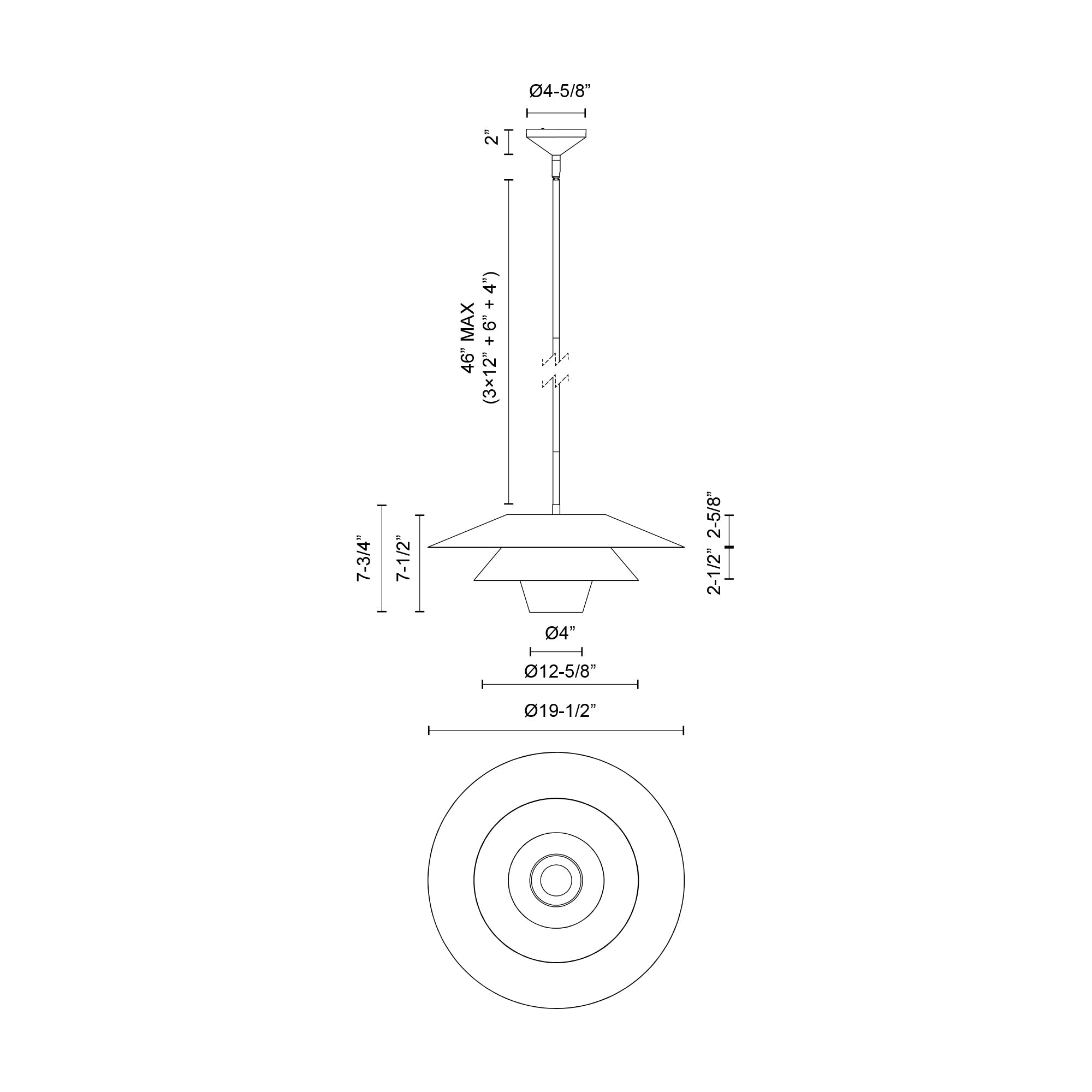 Tetsu 20-in Pendant