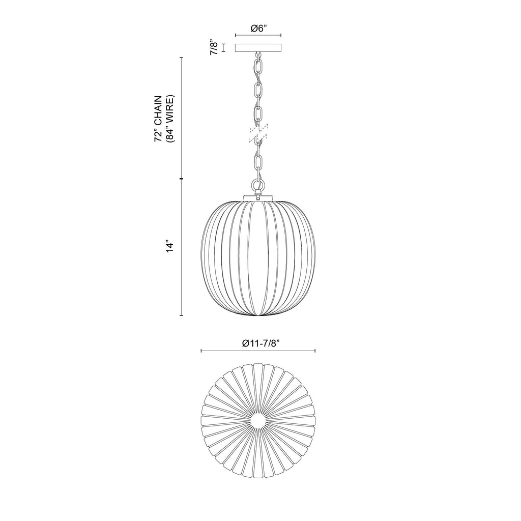 Cherise 12-in Pendant