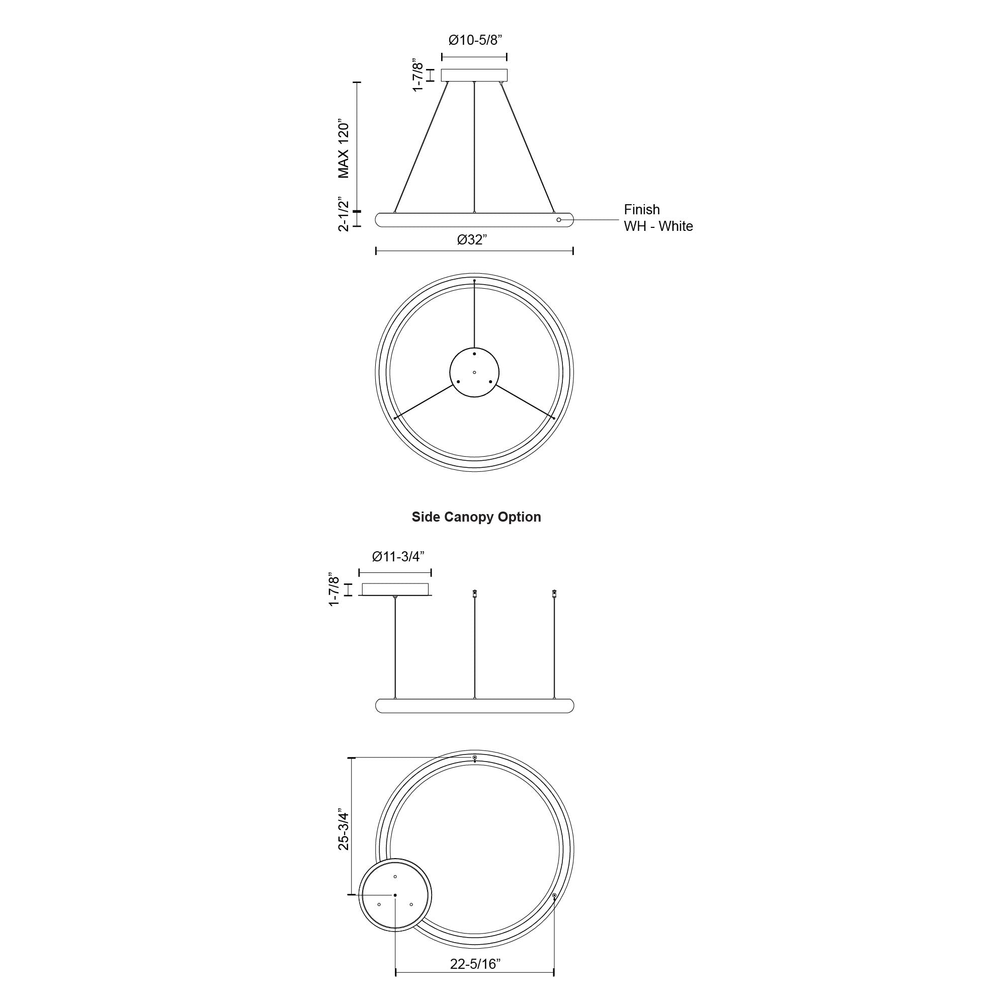 Cumulus Minor 32-in Pendant