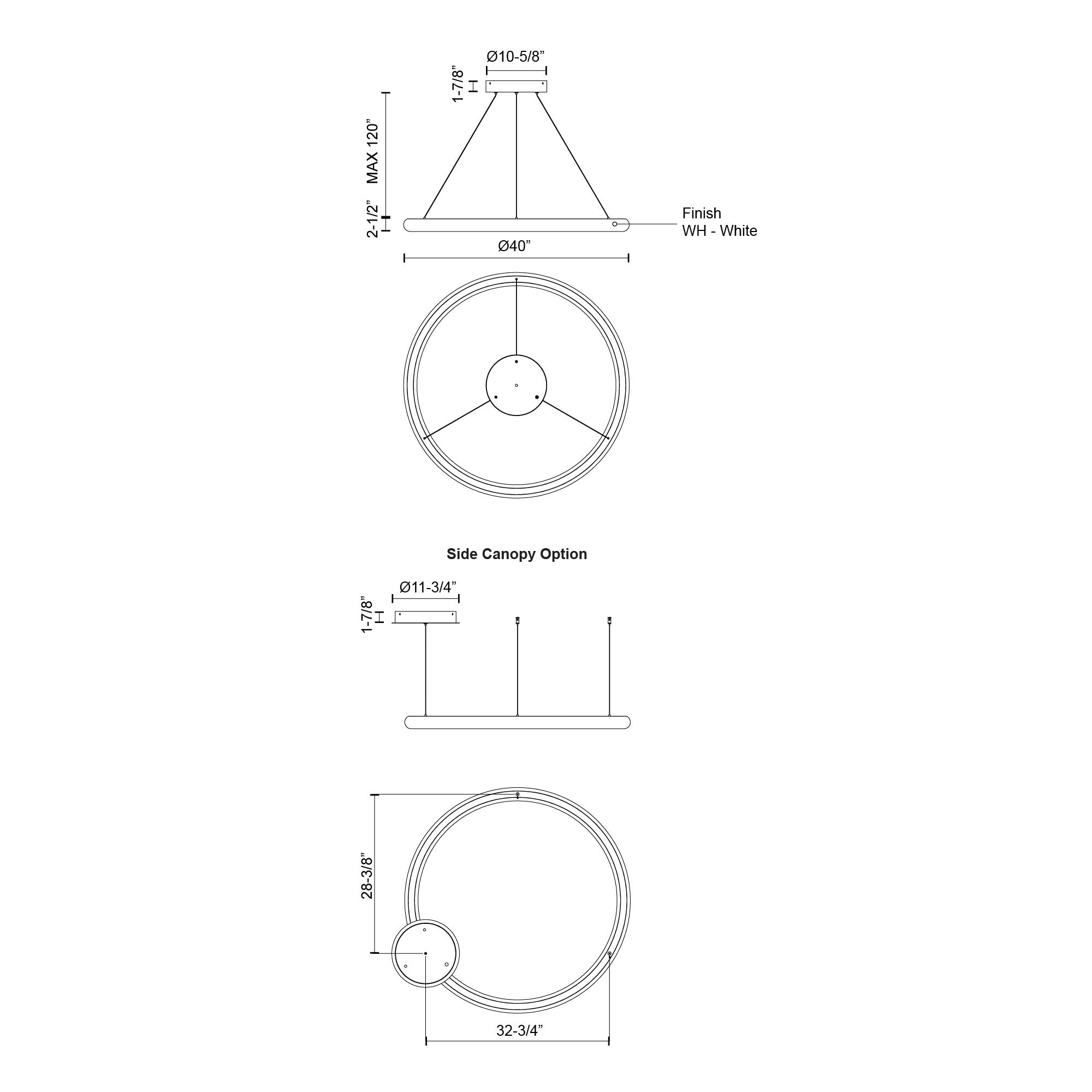 Cumulus Minor 40-in Pendant