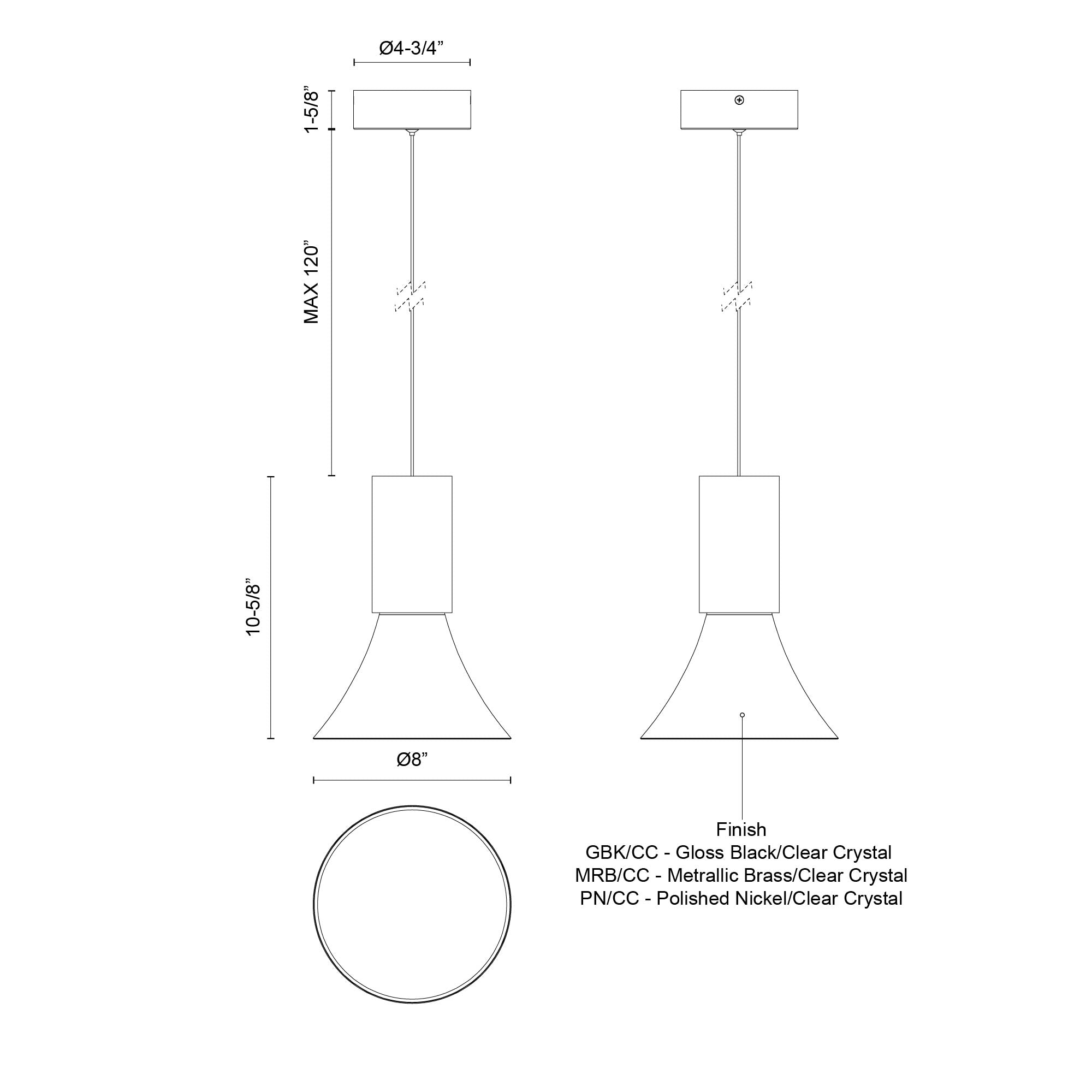 Floe 8-in Pendant