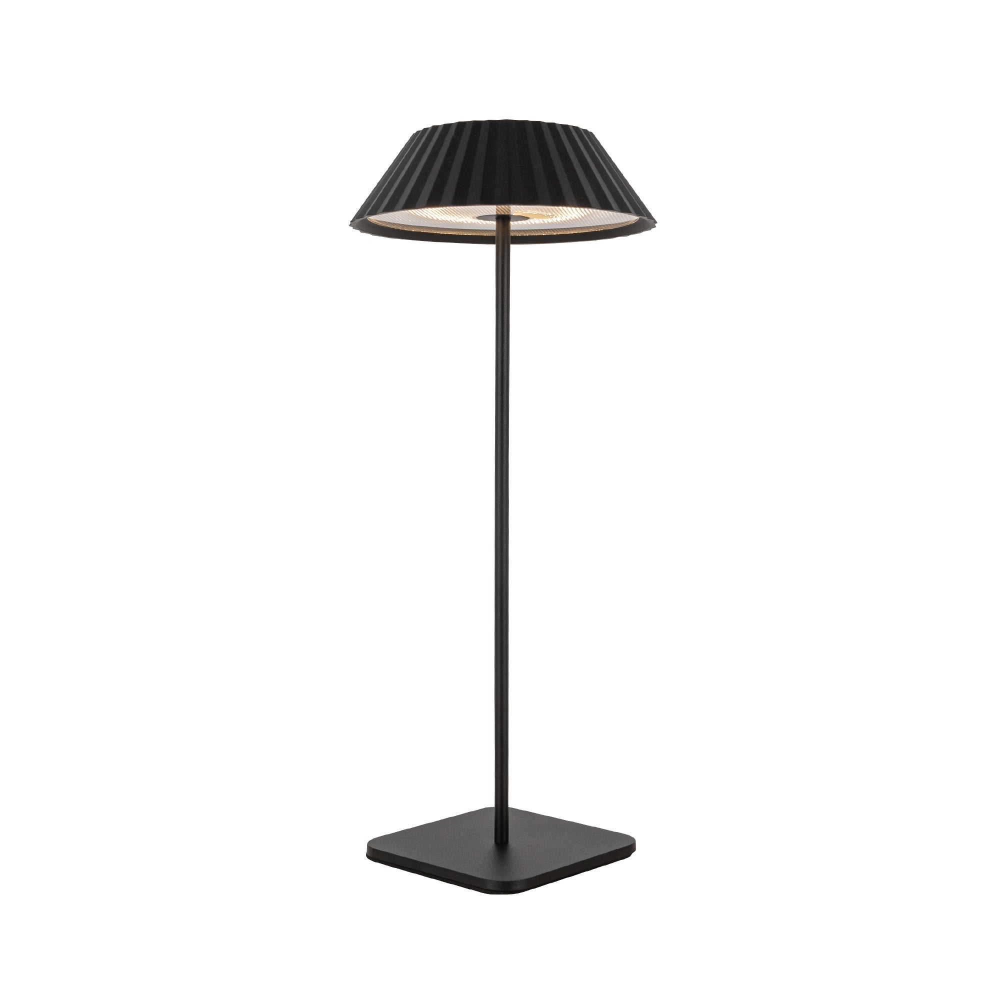 Pela 14-in Table Lamp — Black