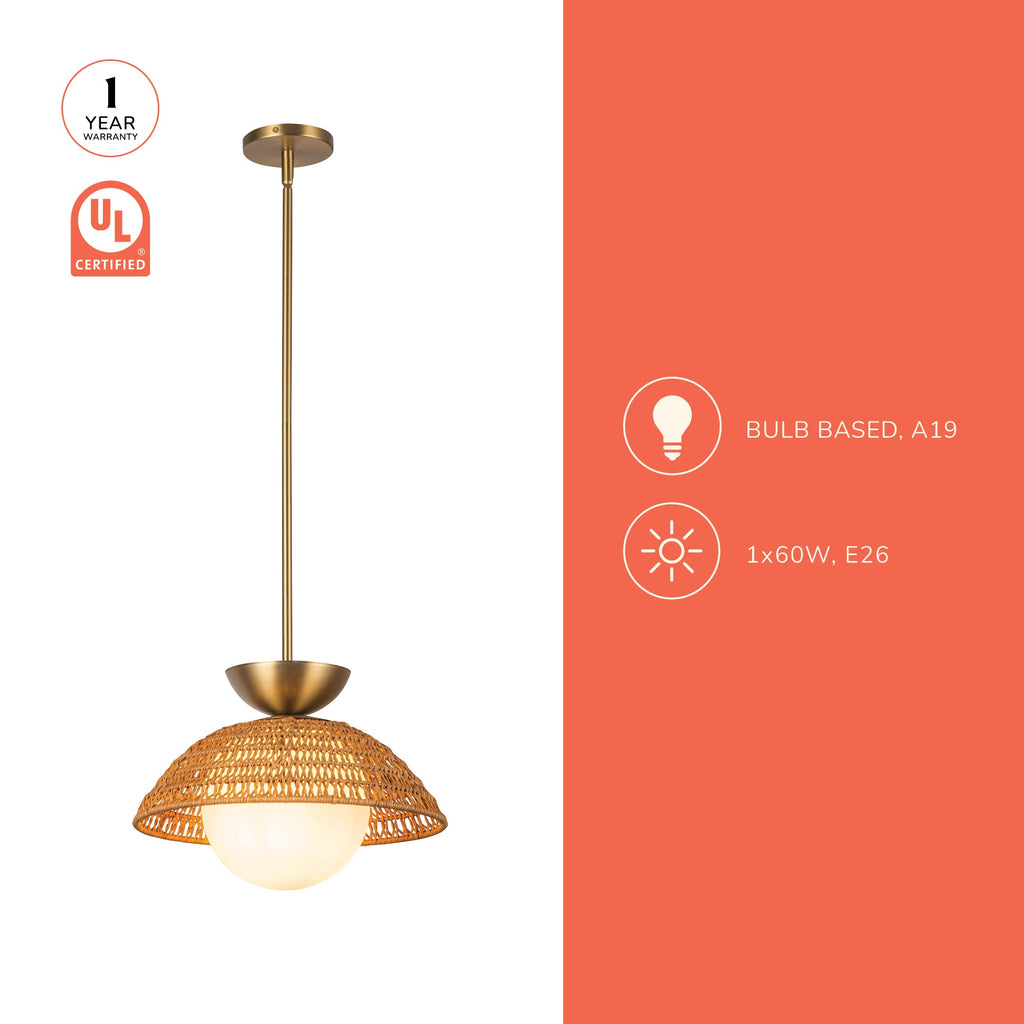 Perth 14-in Pendant
