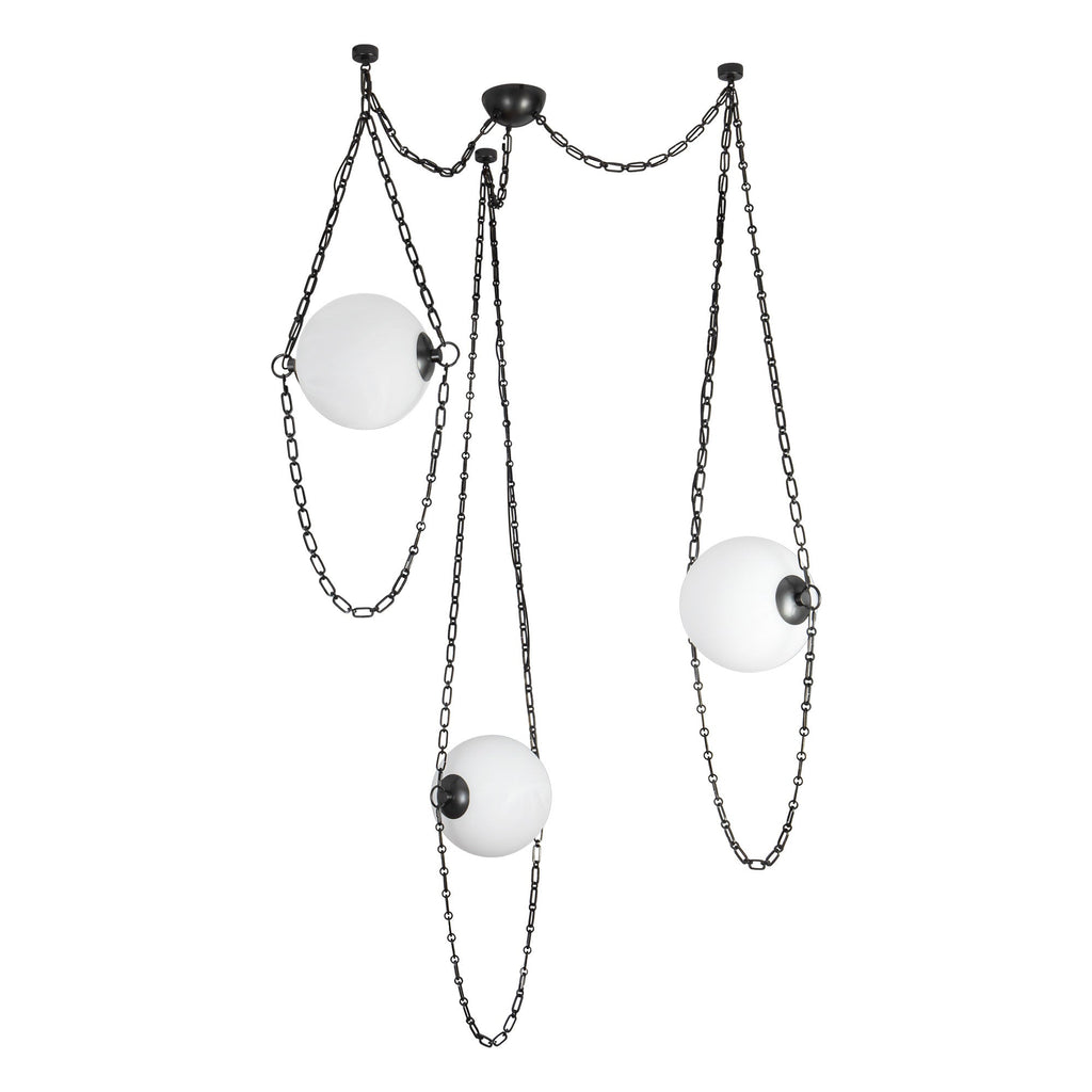 Petra 10-in 3-Head Chandelier