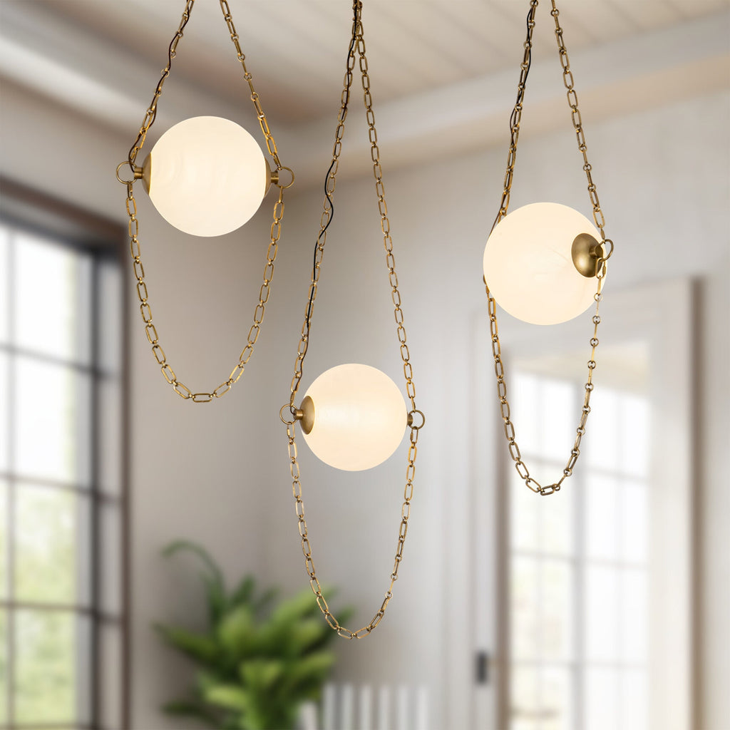 Petra 10-in 3-Head Chandelier
