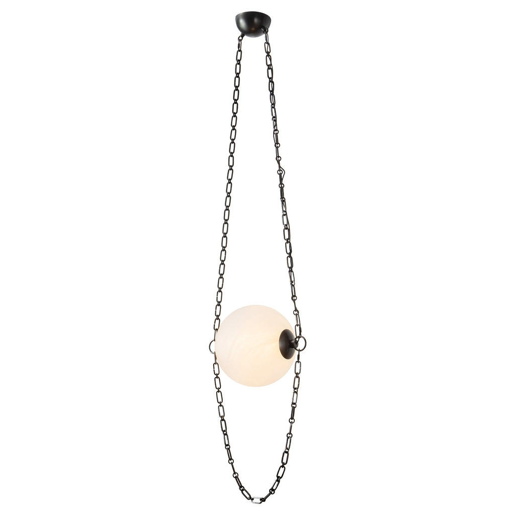 Petra 10-in Pendant — Urban Bronze/Cloudy Glass