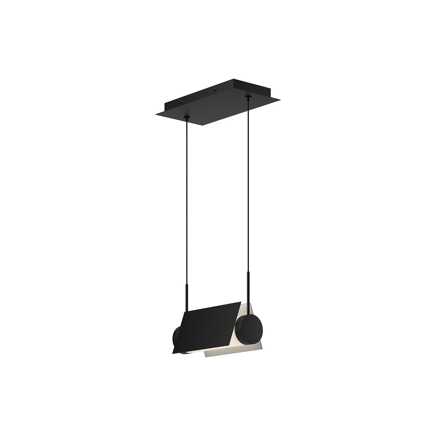 Phoenix 9-in Linear Pendant — Black/White