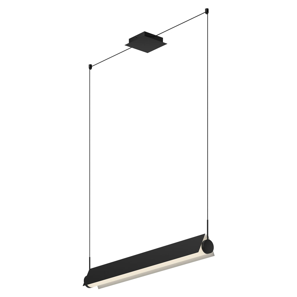 Phoenix 36-in Linear Pendant — Black/White [Universal Voltage]