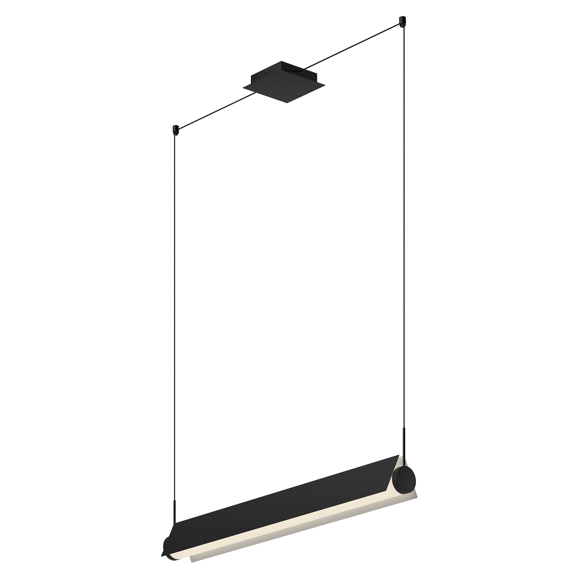 Phoenix 36-in Linear Pendant — Black/White [Universal Voltage]