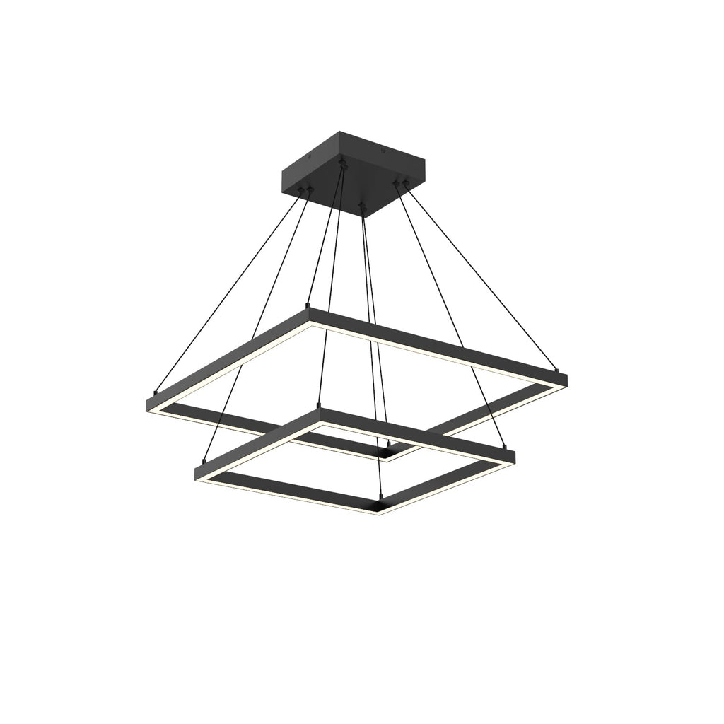 Piazza 24-in 2 Layer Chandelier — Black