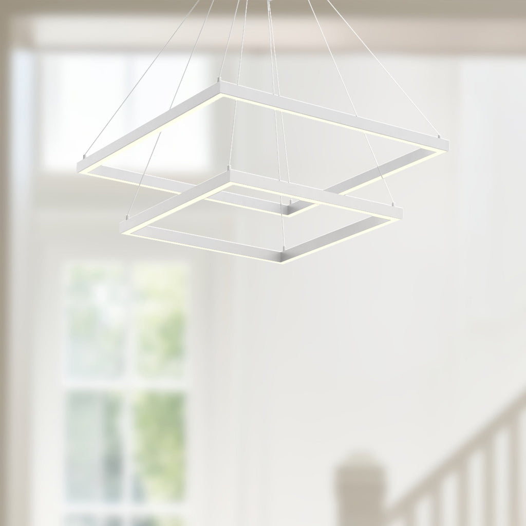 Piazza 24-in 2 Layer Chandelier