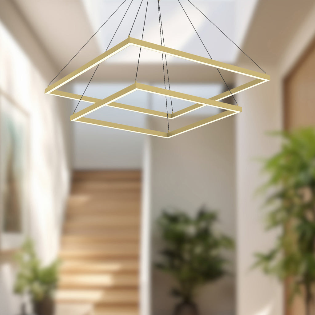 Piazza 32-in 2 Layer Chandelier