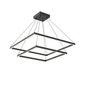 Piazza 32-in 2 Layer Chandelier — Black [Universal Voltage and 0-10 Dimming]