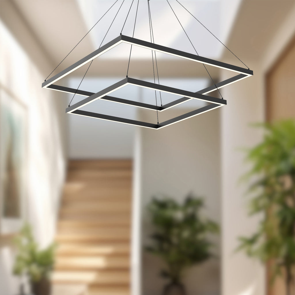 Piazza 32-in 2 Layer Chandelier