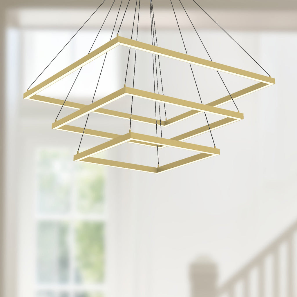 Piazza 32-in 3 Layer Chandelier