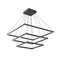 Piazza 32-in 3 Layer Chandelier — Black [Universal Voltage and 0-10 Dimming]