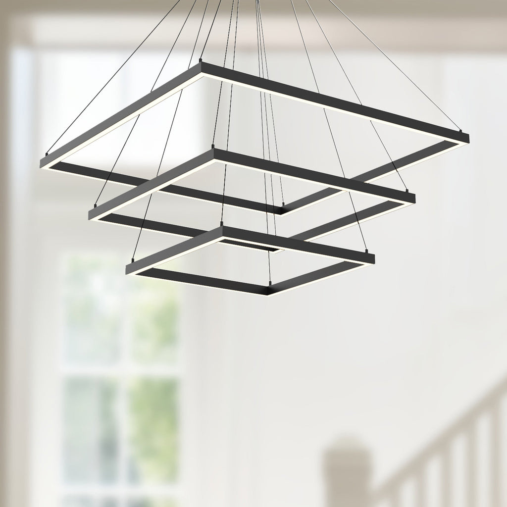 Piazza 32-in 3 Layer Chandelier