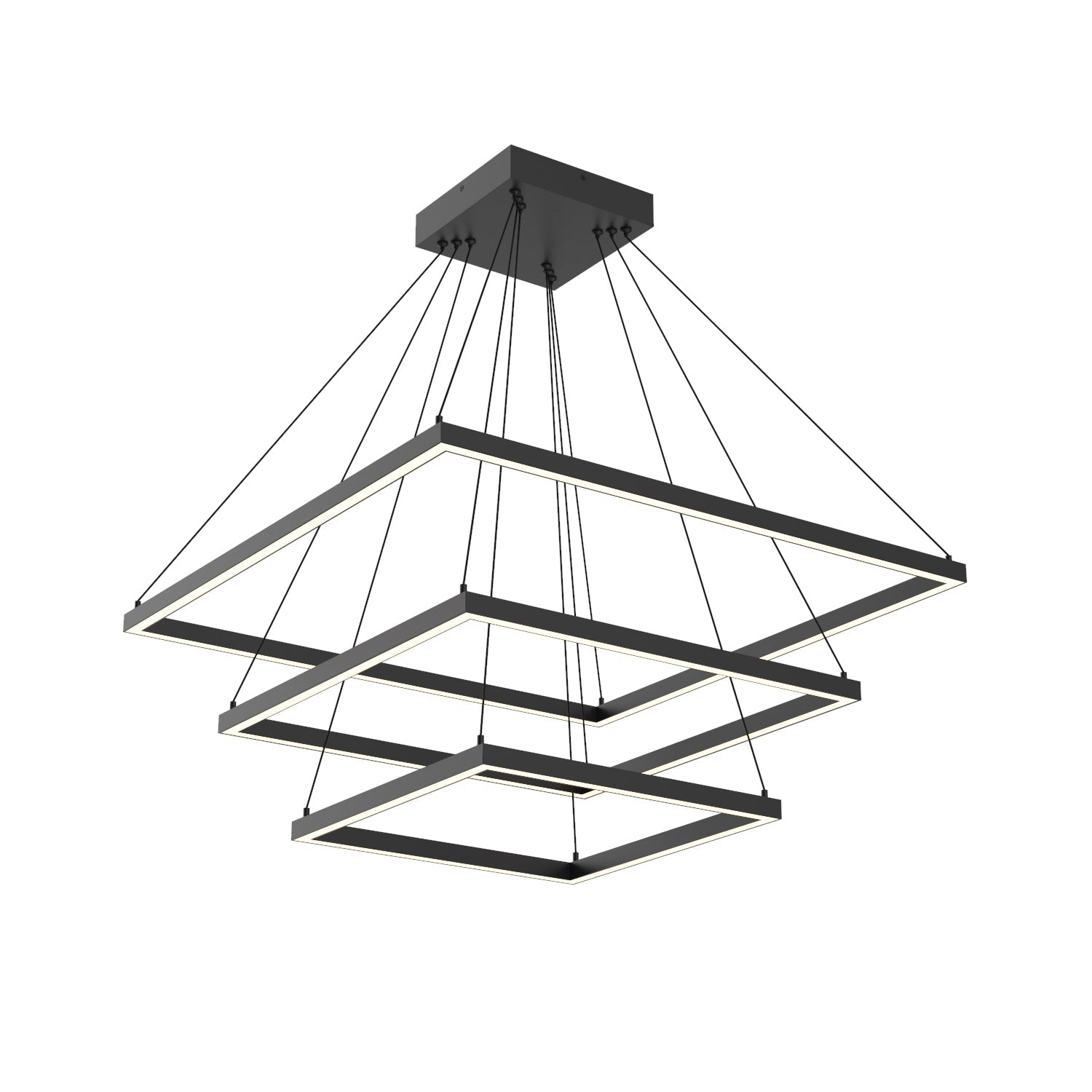 Piazza 32-in 3 Layer Chandelier