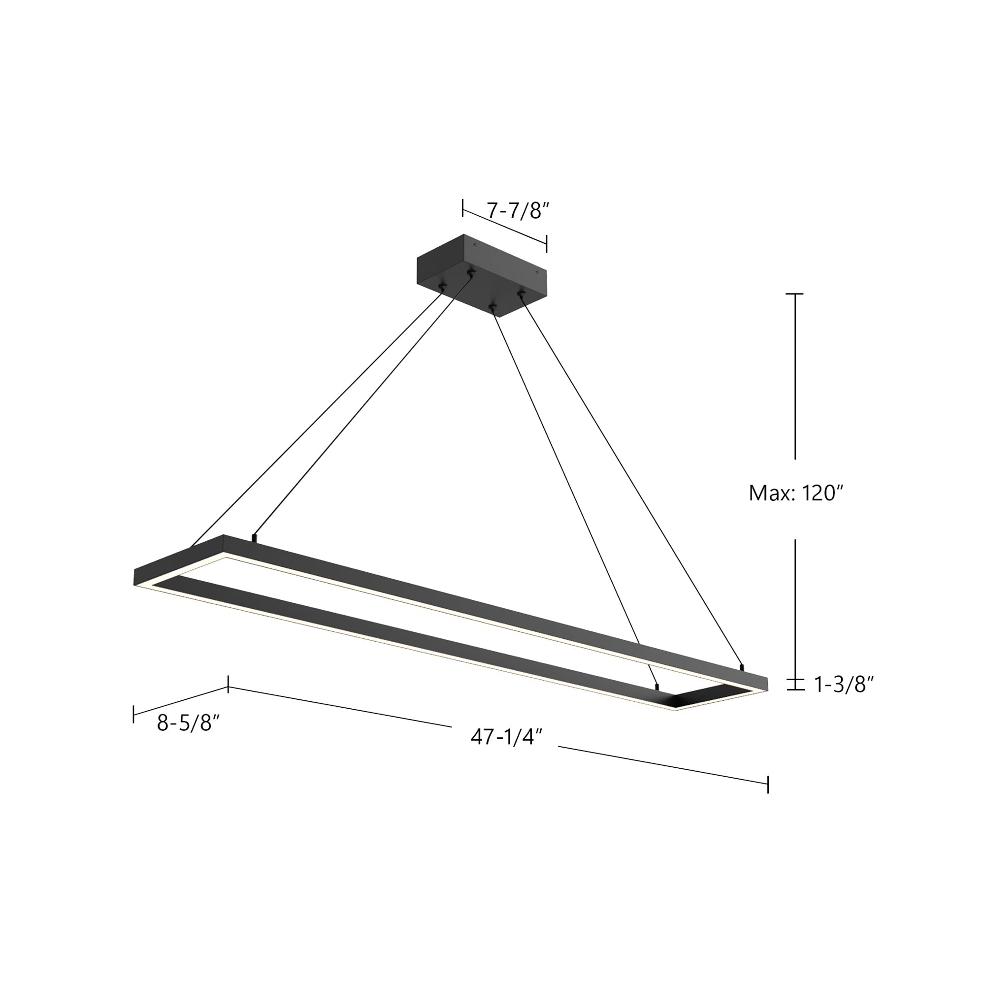 Piazza 48-in Pendant