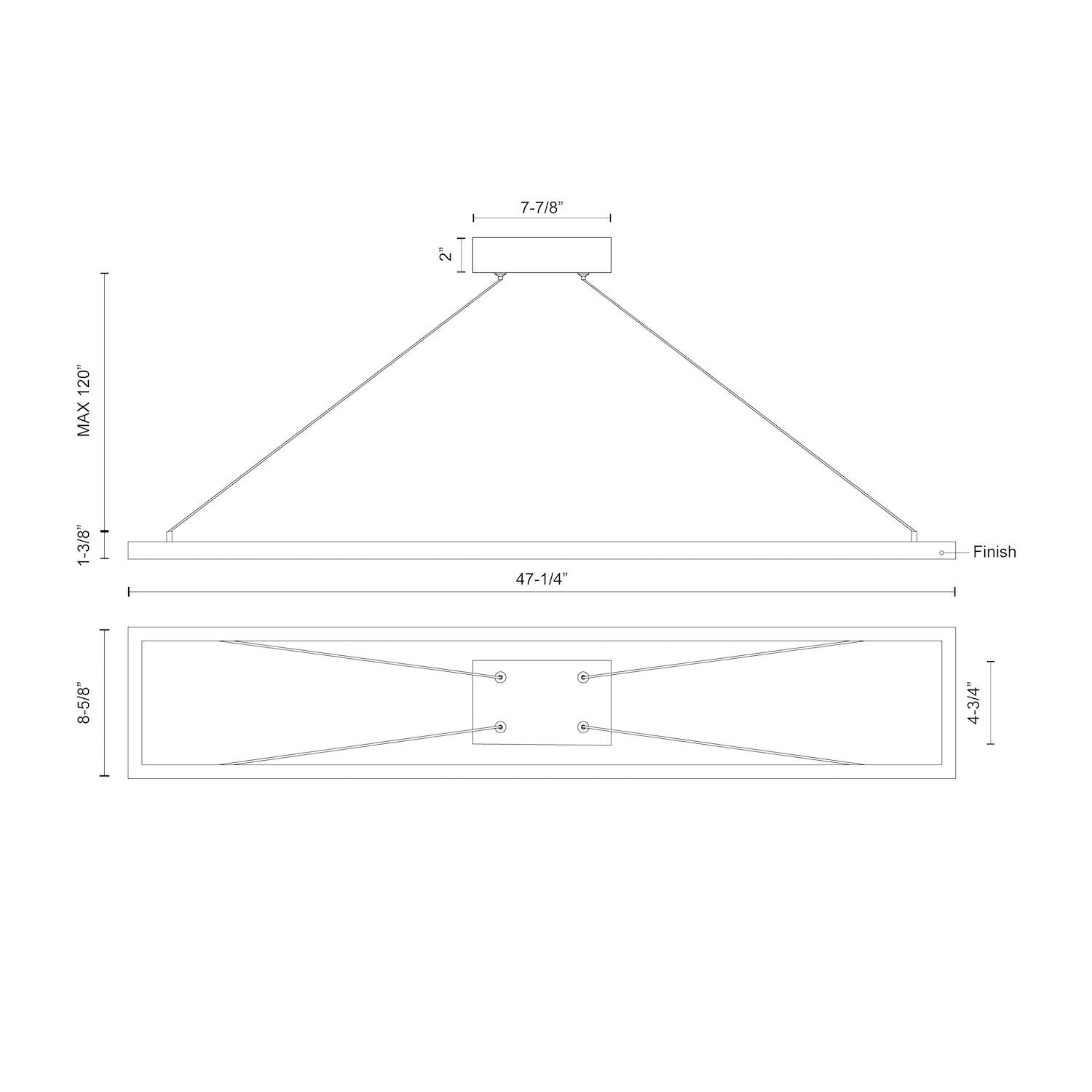 Piazza 48-in Pendant