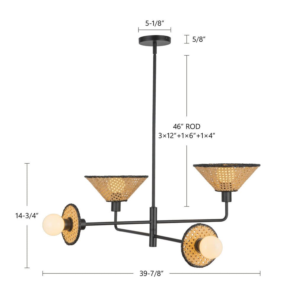 Piper 38-in Chandelier