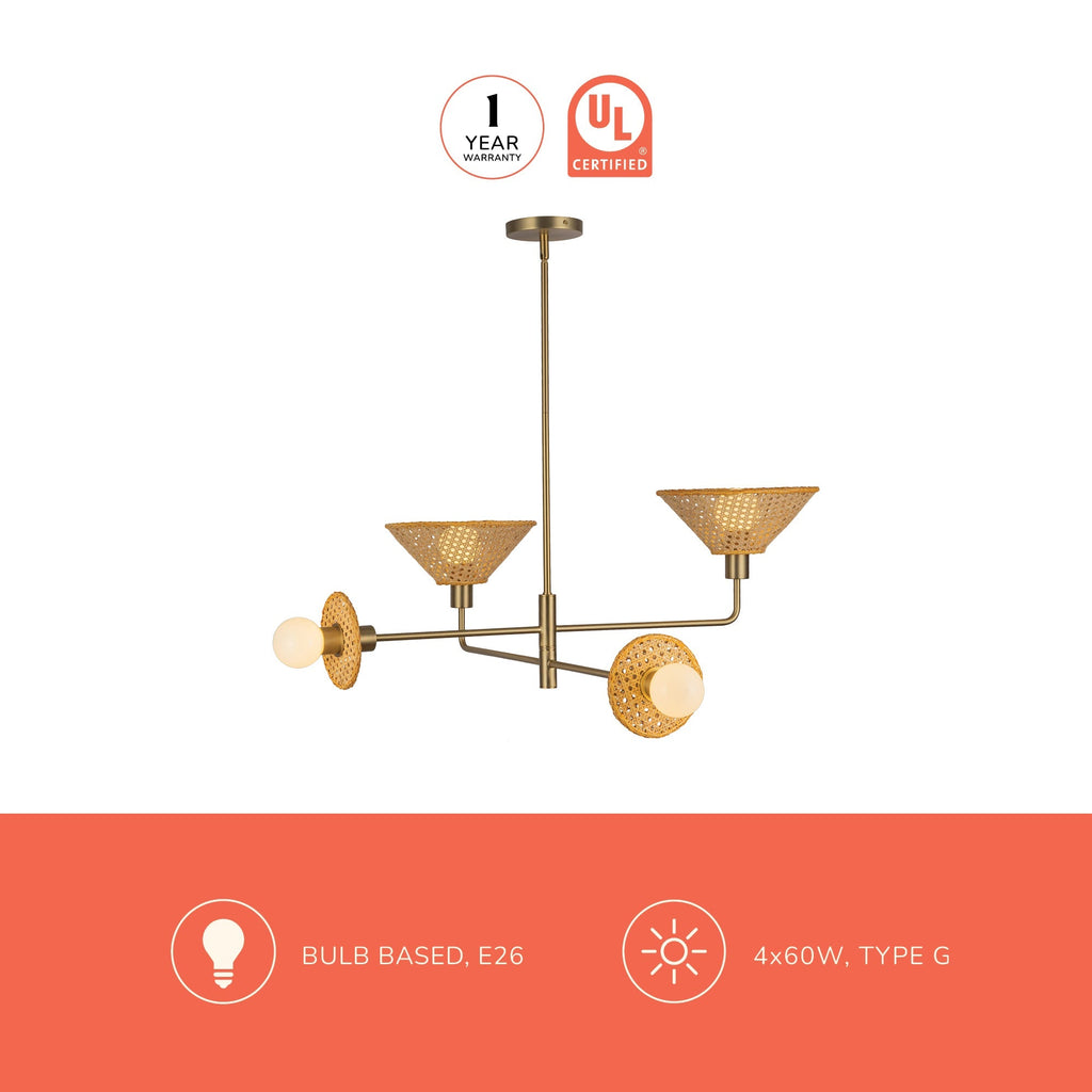 Piper 38-in Chandelier