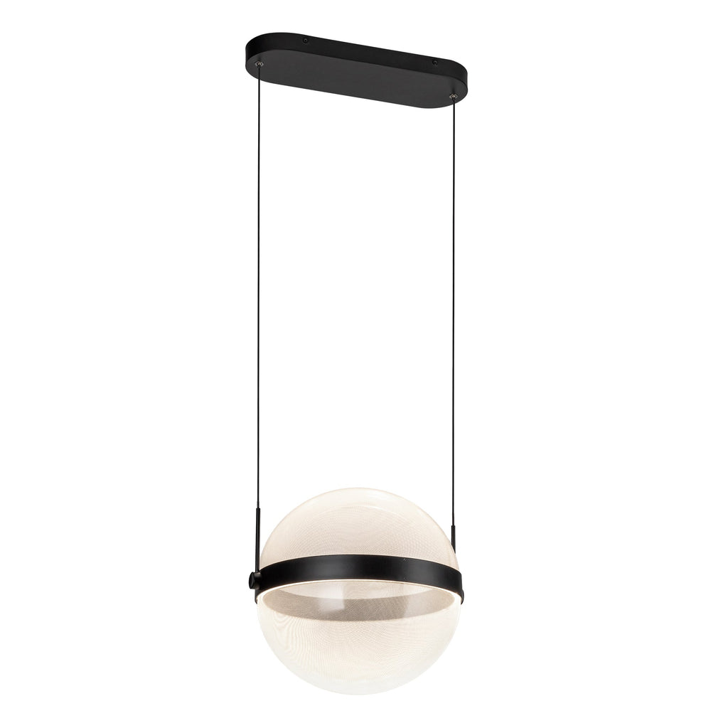 Pisces 12-in Pendant — Black/Light Guide [3 Selectable Color Temperatures]