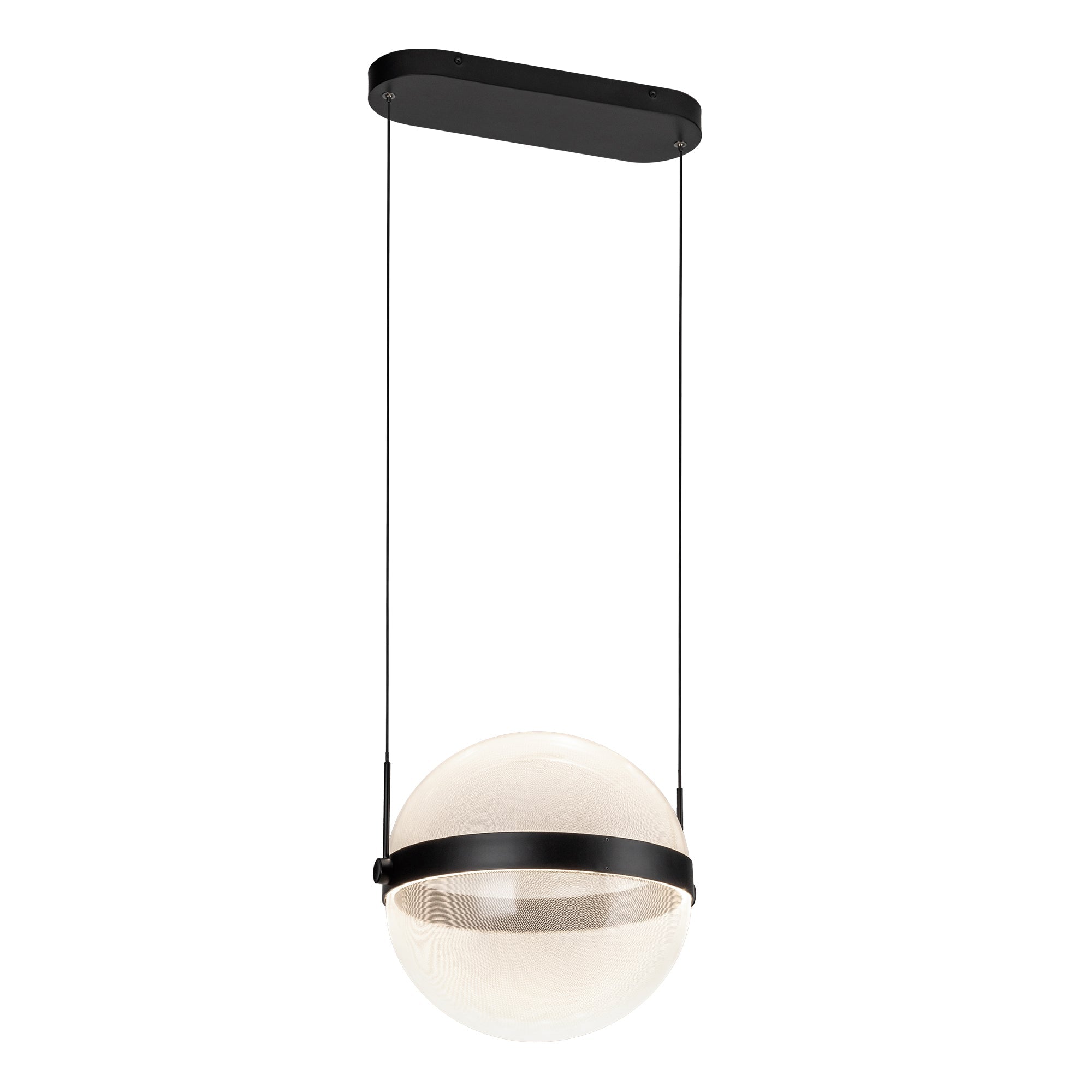 Pisces 12-in Pendant — Black/Light Guide [3 Selectable Color Temperatures]