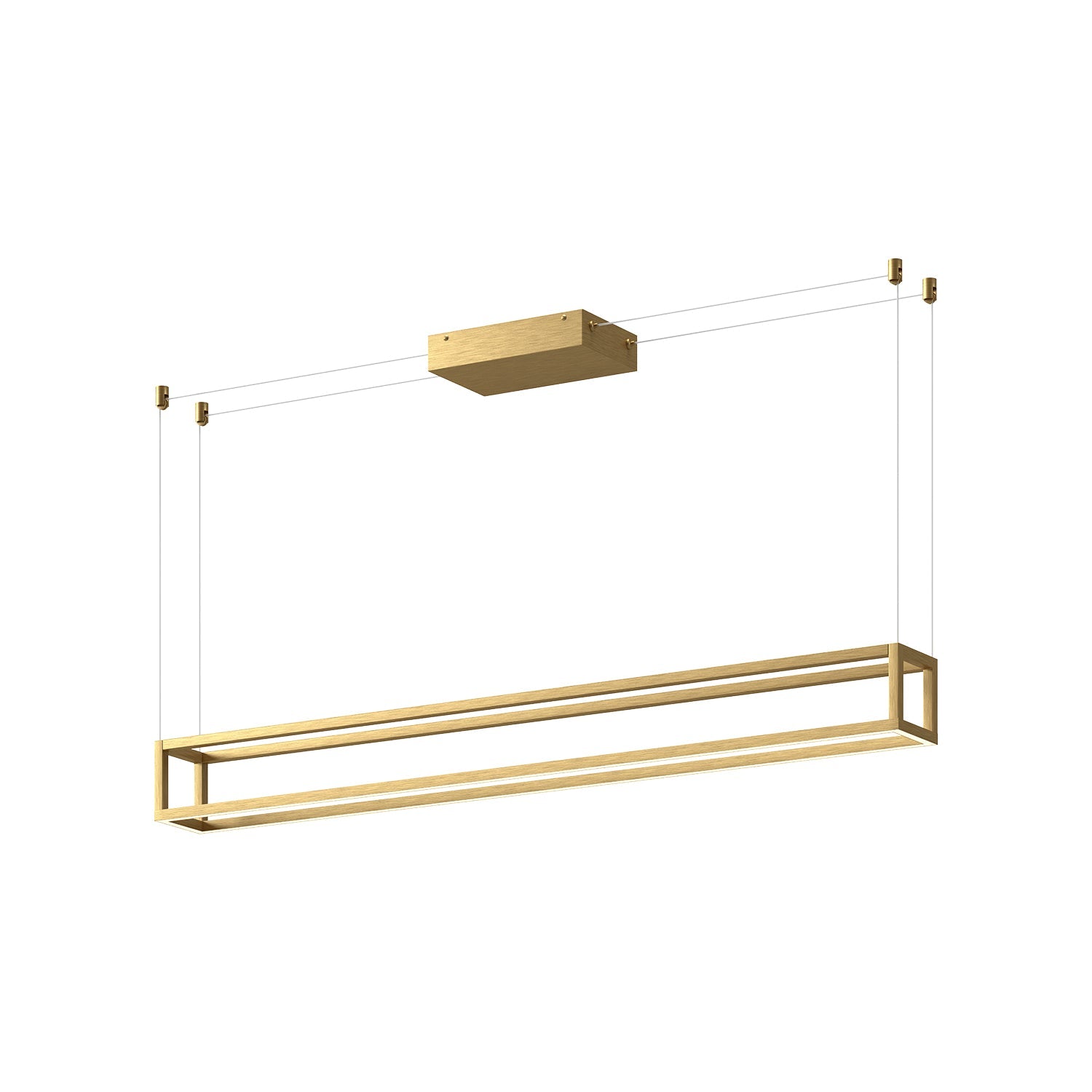 Plaza 48-in Linear Pendant — Brushed Gold [Universal Voltage]