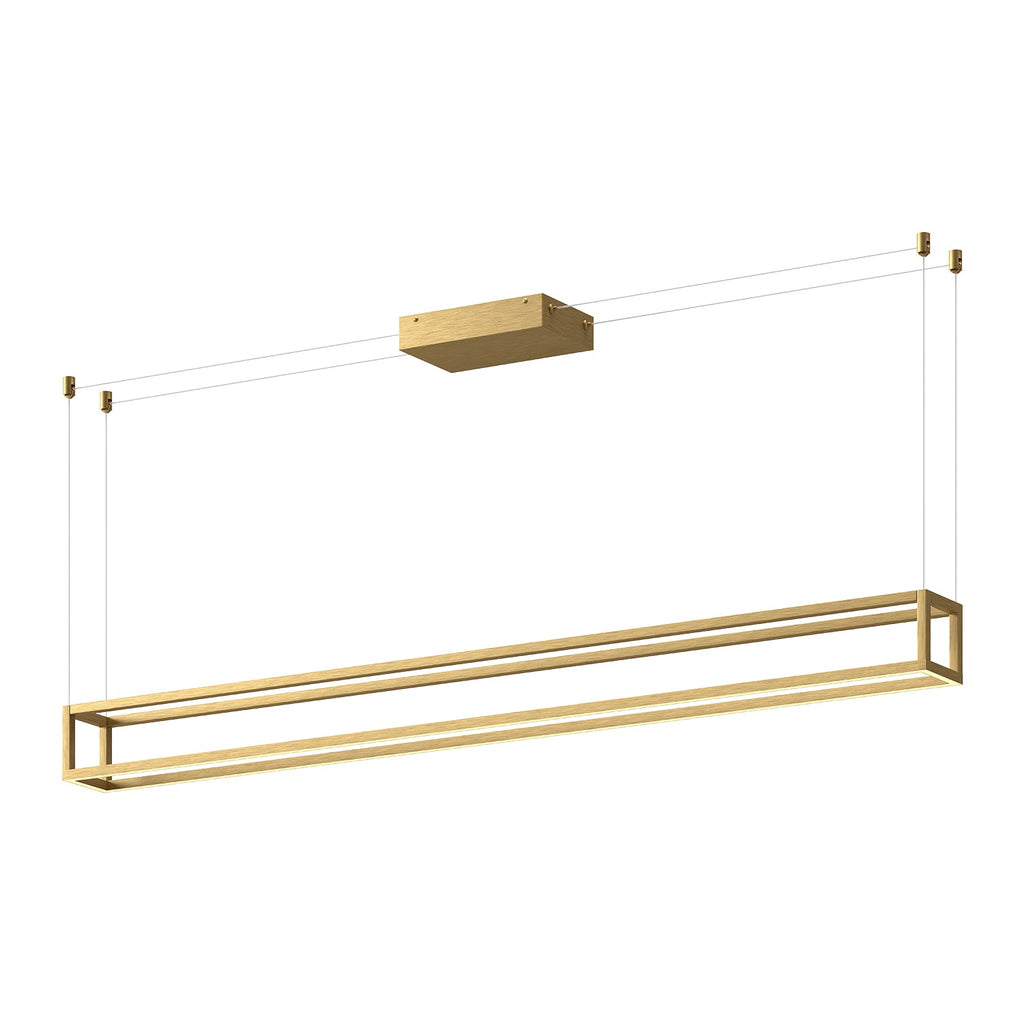 Plaza 60-in Linear Pendant — Brushed Gold [Universal Voltage]