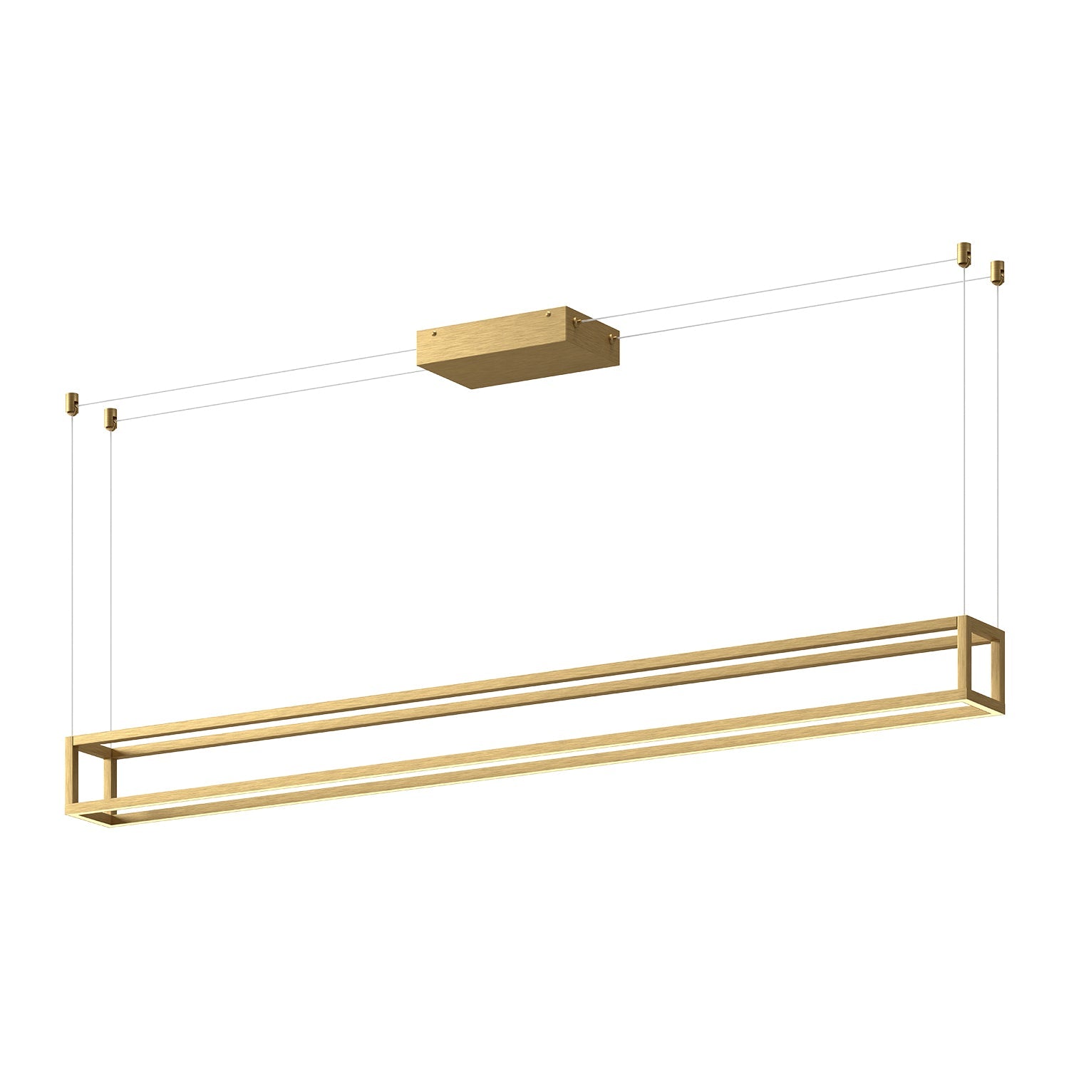 Plaza 60-in Linear Pendant — Brushed Gold [Universal Voltage]