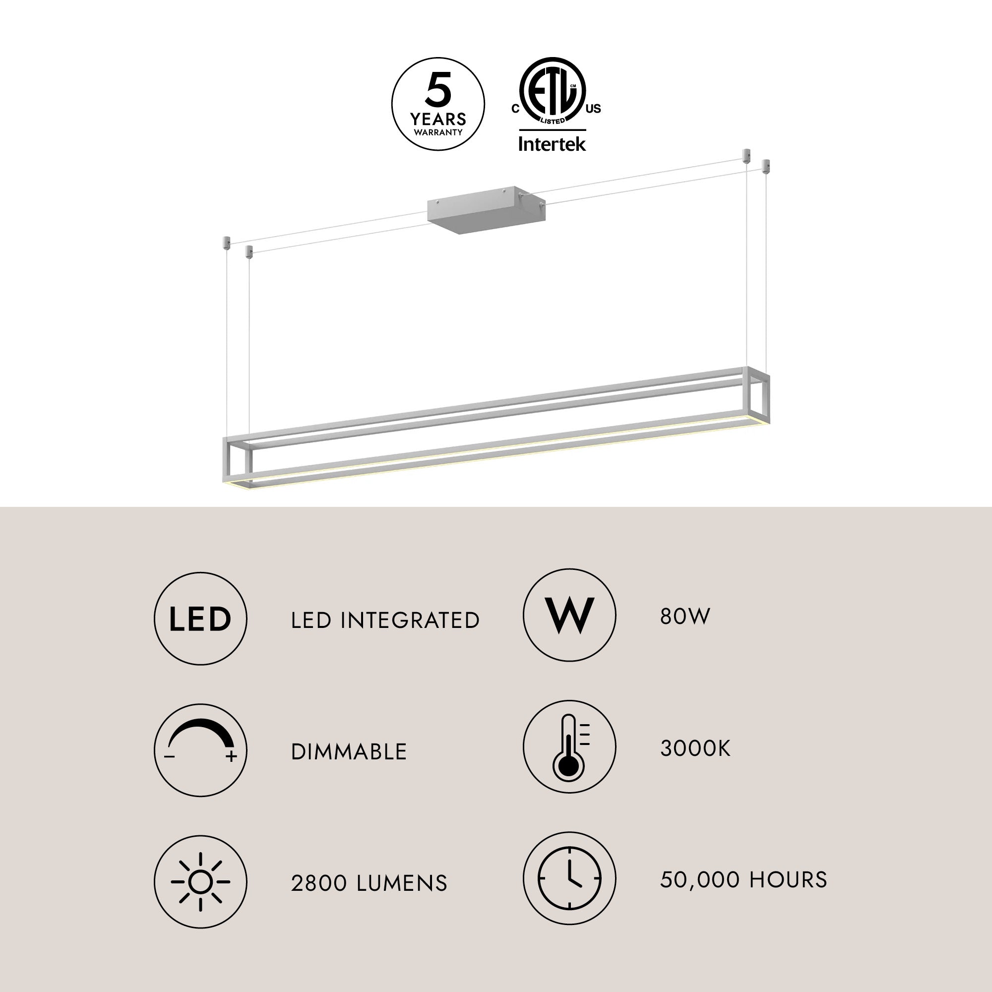 Plaza 60-inch Linear Pendant