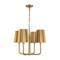 Plisse 23-in Chandelier — Aged Gold
