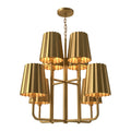 Plisse 30-in Chandelier — Aged Gold
