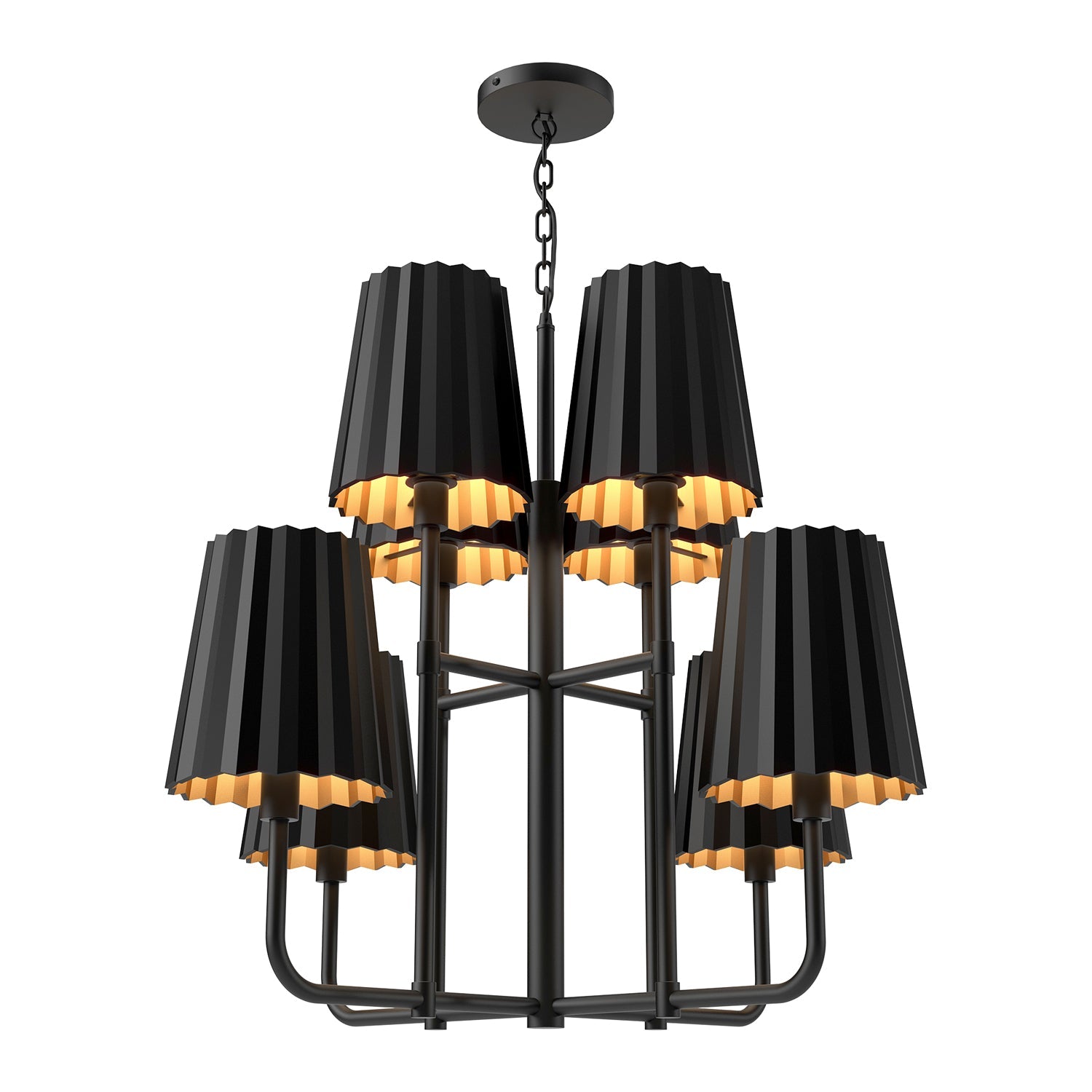 Plisse 30-in Chandelier