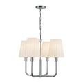 Plisse 23-in Chandelier — Chrome/Opal Matte Glass