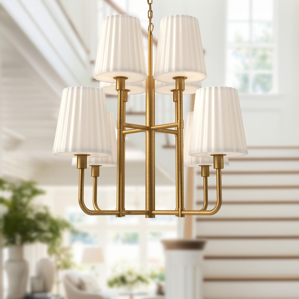 Plisse 30-in Chandelier