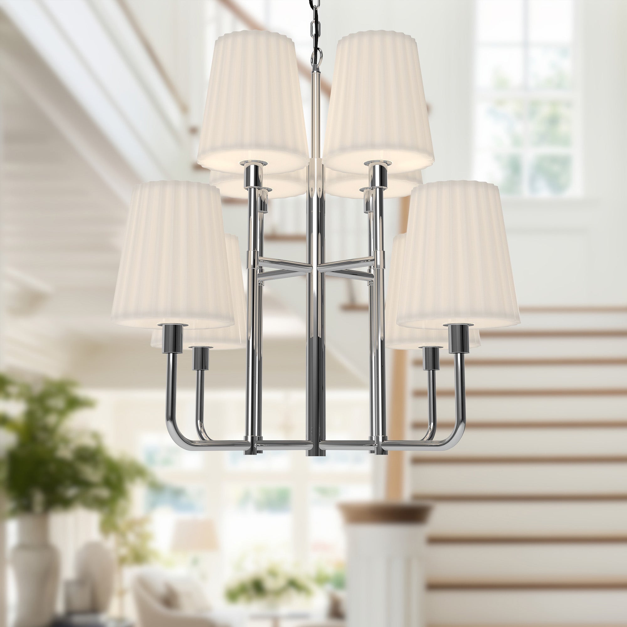 Plisse 30-in Chandelier