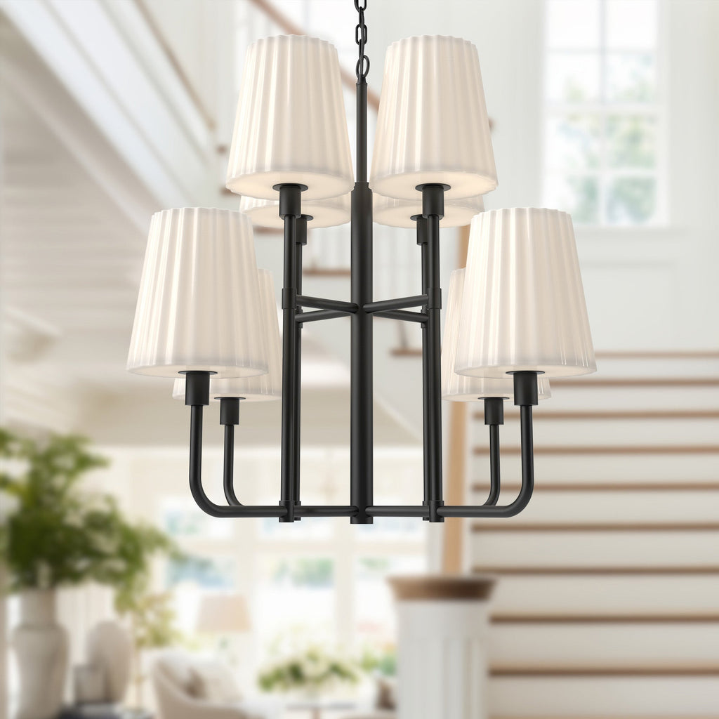 Plisse 30-in Chandelier