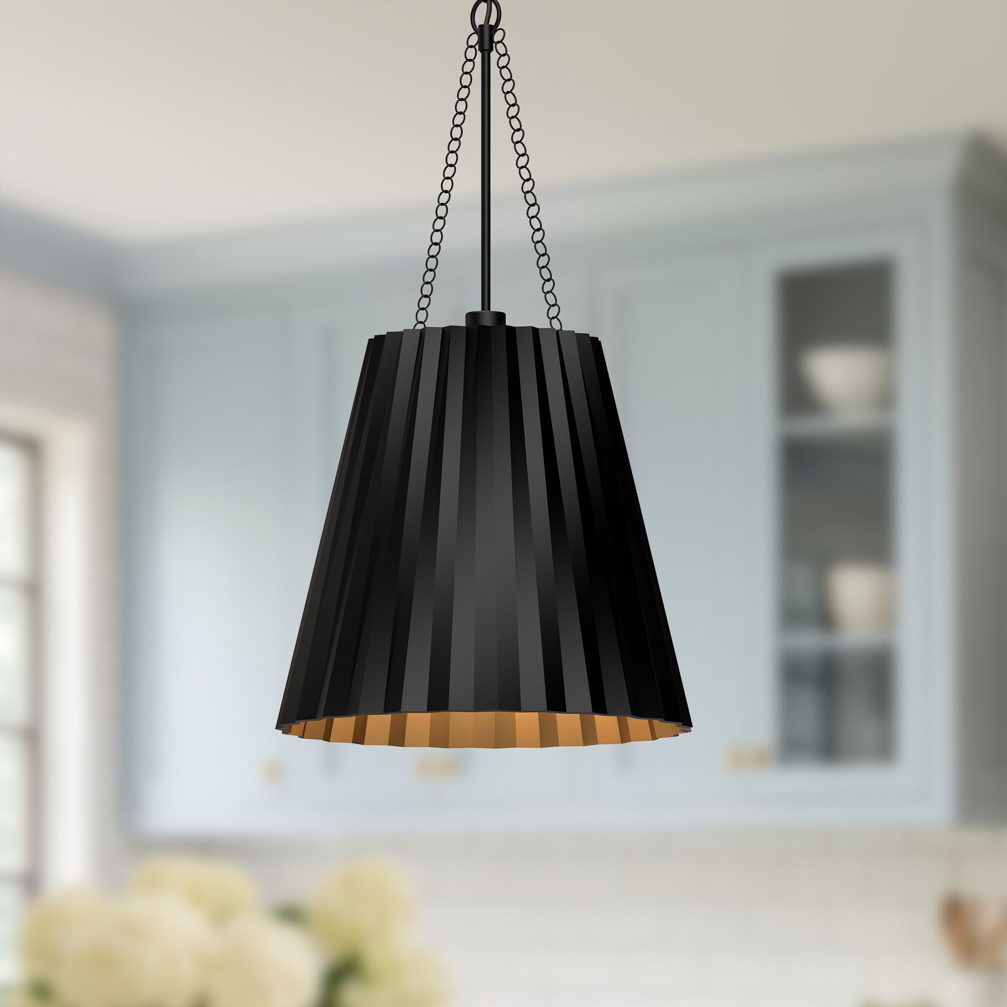 Plisse 16-in Pendant