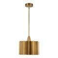 Plisse 12-in Pendant — Aged Gold